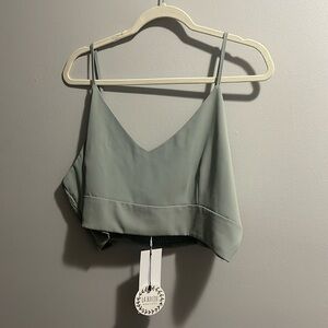 GeeGee Bandeau Vneck Adjustable Strap Cropped Tank NWT